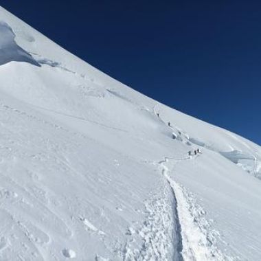 Mont Blanc par les Trois Monts descente plateaux